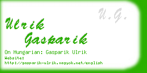 ulrik gasparik business card